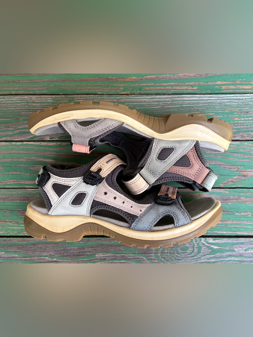 Ecco Women Sandals US 7 EU 38 Offroad Multicolor Outdoor Trail Hiking Shoes